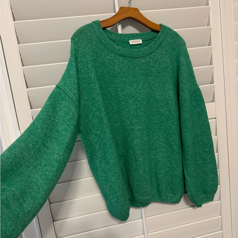 Vestique Teal Green Crew Neck Sweater
